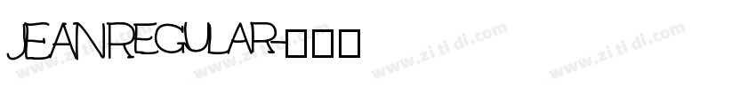 JEAN Regular字体转换